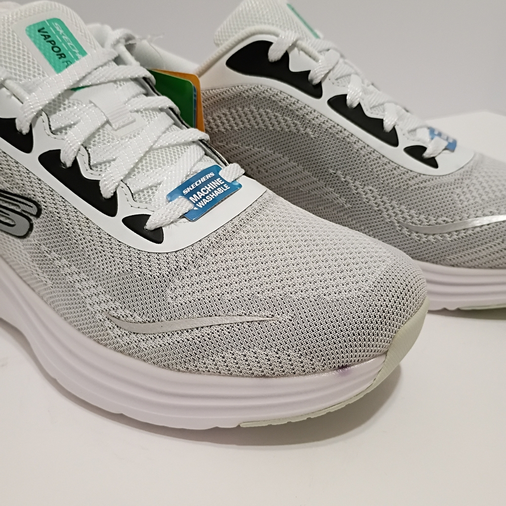 Skechers Vapor Foam Smooth Ride Women's White Vegan Sneakers - Picture 4 of 13